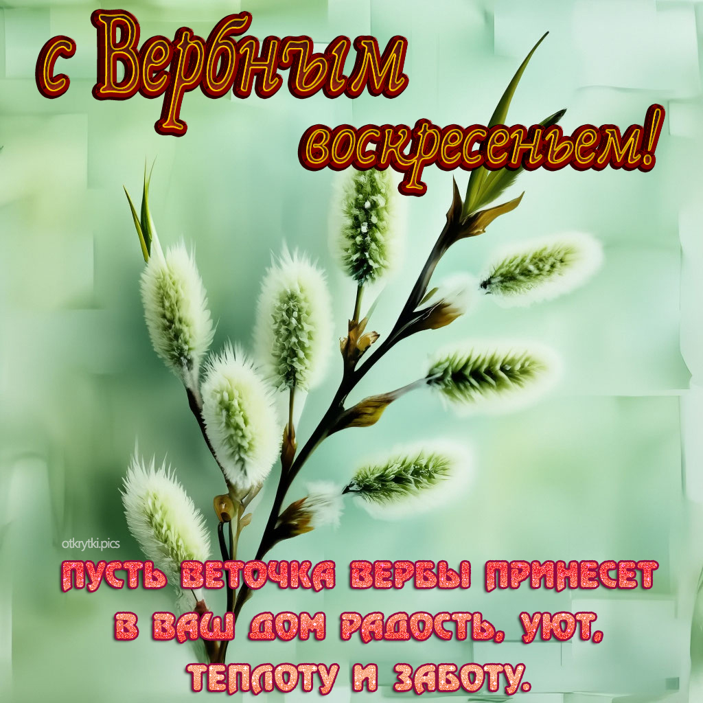с вербным воскресеньем