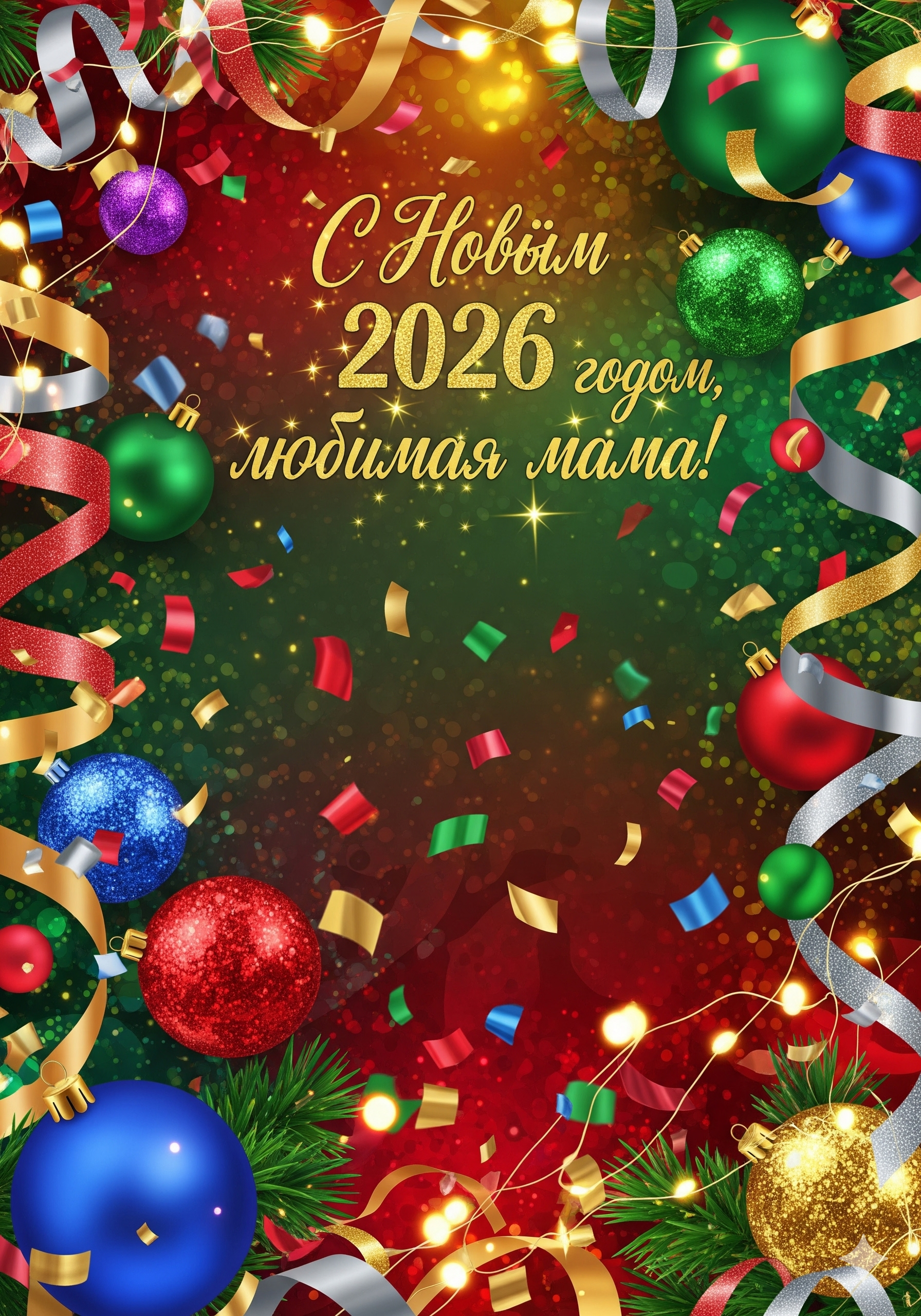 100 душевных поздравлений маме на Новый 2026 год в прозе