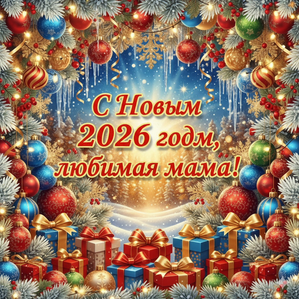 100 душевных поздравлений маме на Новый 2026 год в прозе